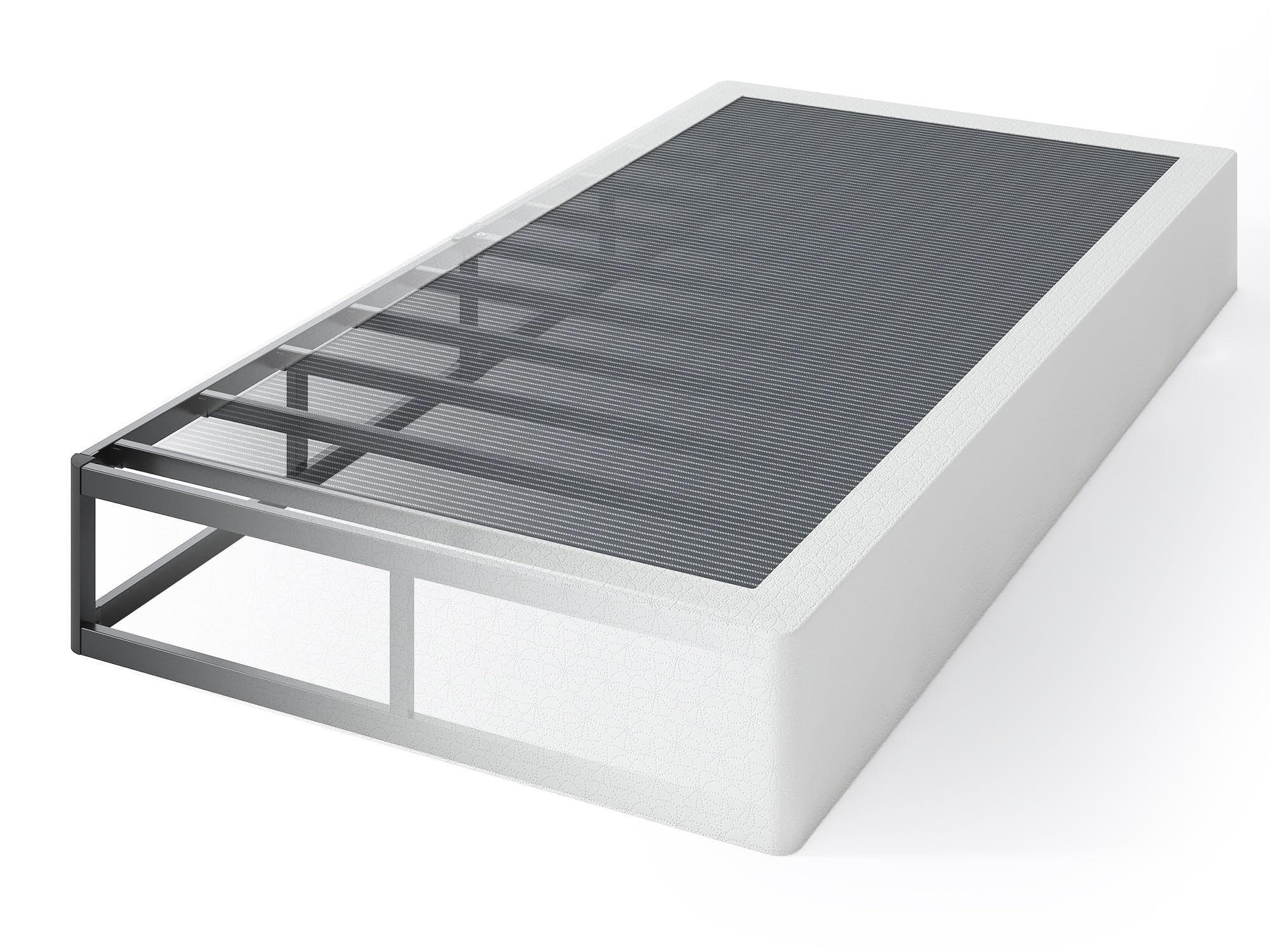 Qeromy 9 Inch High Profile Box Spring, Sturdy Metal Frame Mattress Foundation, Easy Assembly, Quiet & Noise-Free, Twin Size